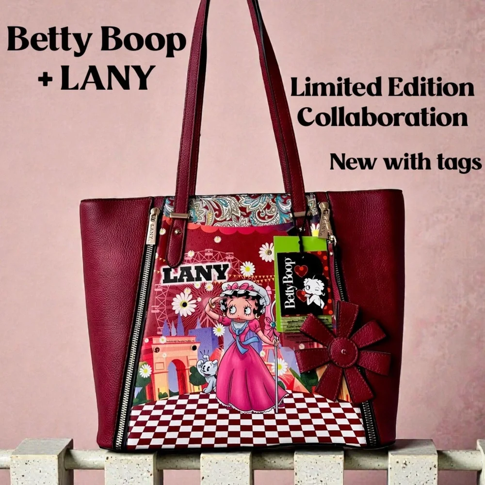 Betty Boop & LANY Parisian Themed Tote Bag – Limited Edition NWT Hard to Find - Picture 1 of 15